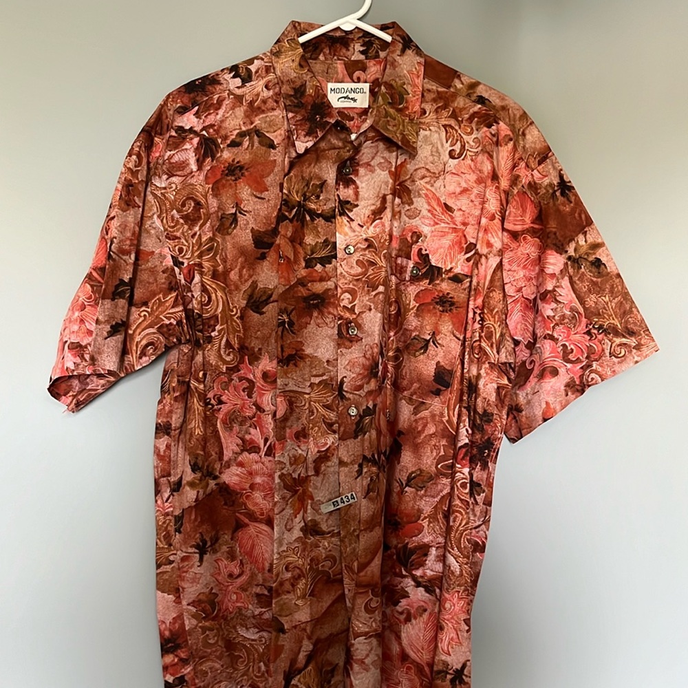 Modango Floral Hawaiian Party Shirt